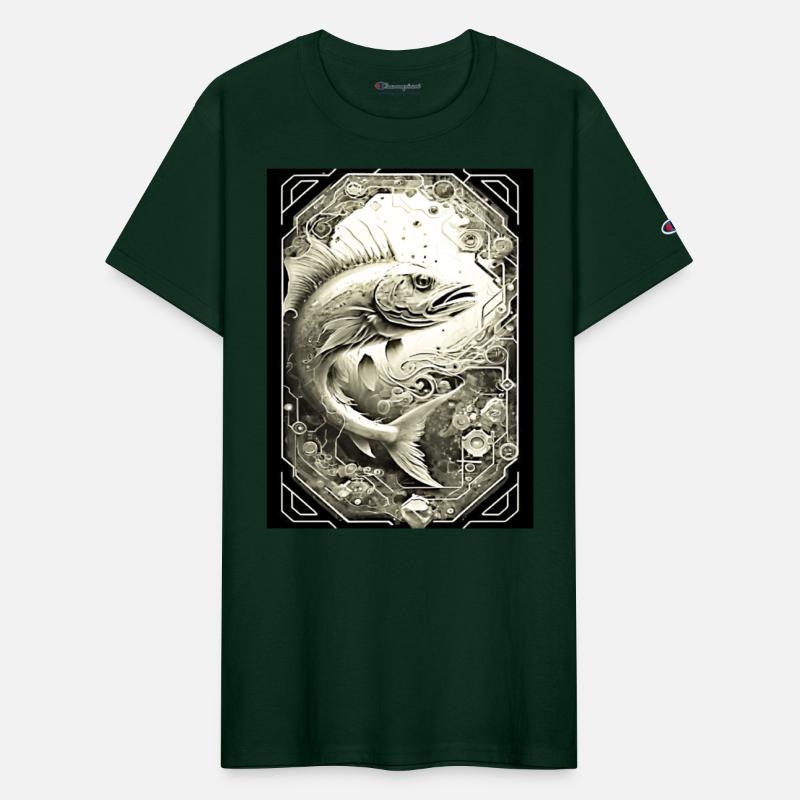 Red Fish T-Shirt Design - Ocean-Inspired Fashion
