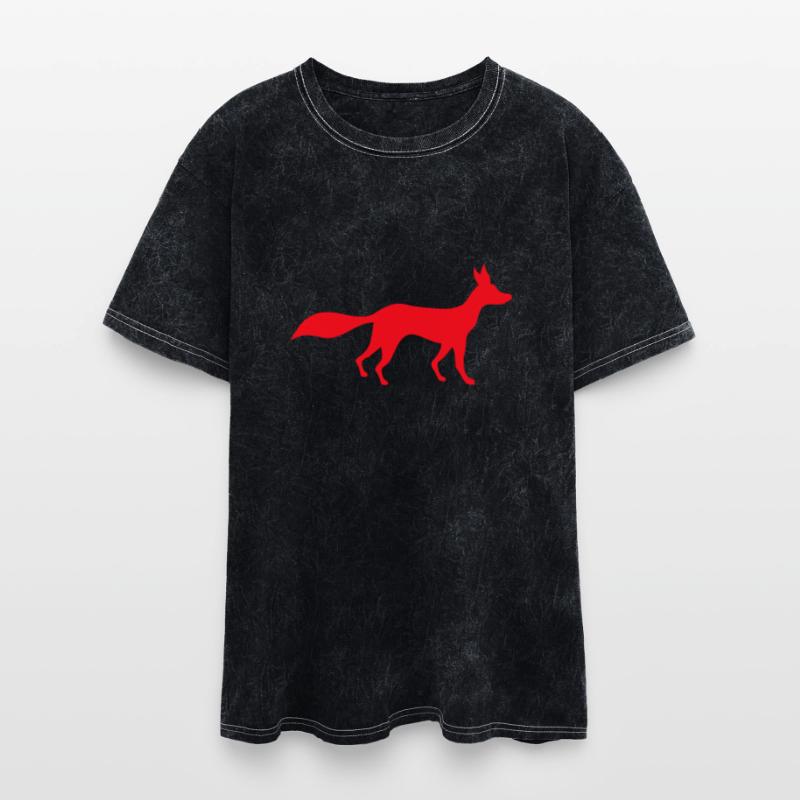 Red Fox Wild Animal Silhouette Outline Cool Logo