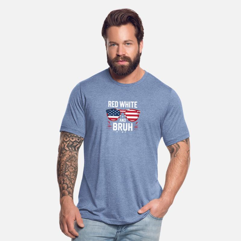 Red White And Bruh Funny 4th of July Patriotic Boy