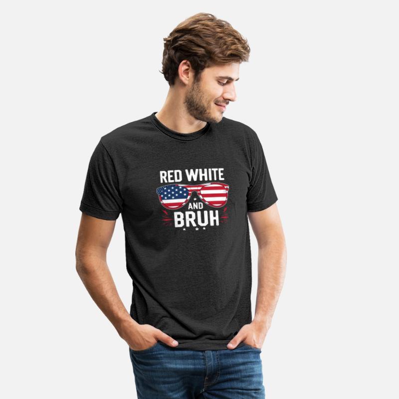 Red White And Bruh Funny 4th of July Patriotic Boy