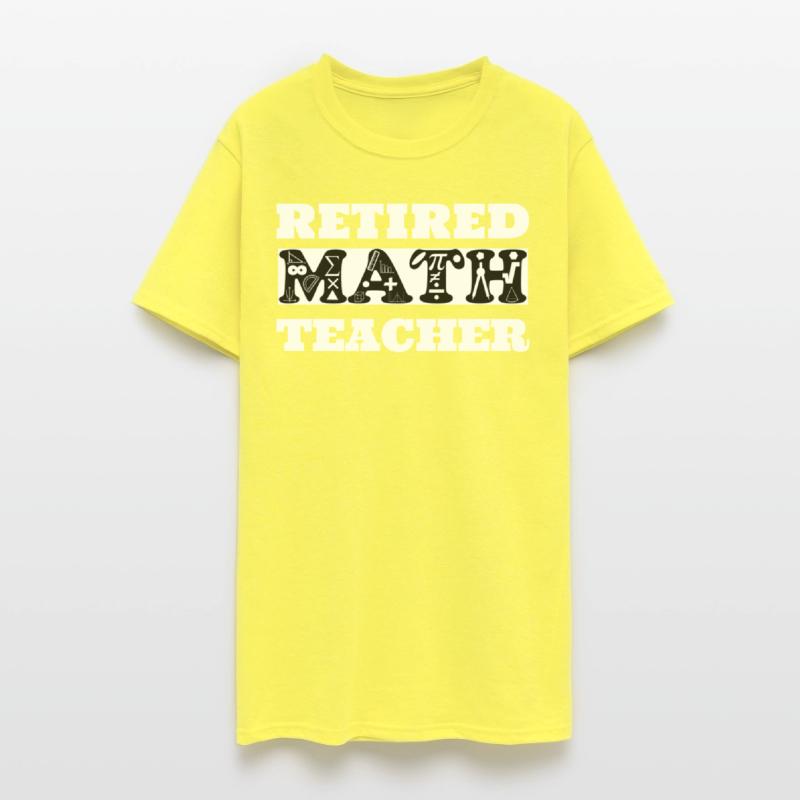 Retired Math Teacher 2025 Math Symbols Design