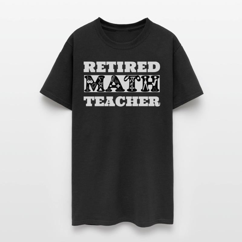 Retired Math Teacher 2025 Math Symbols Design