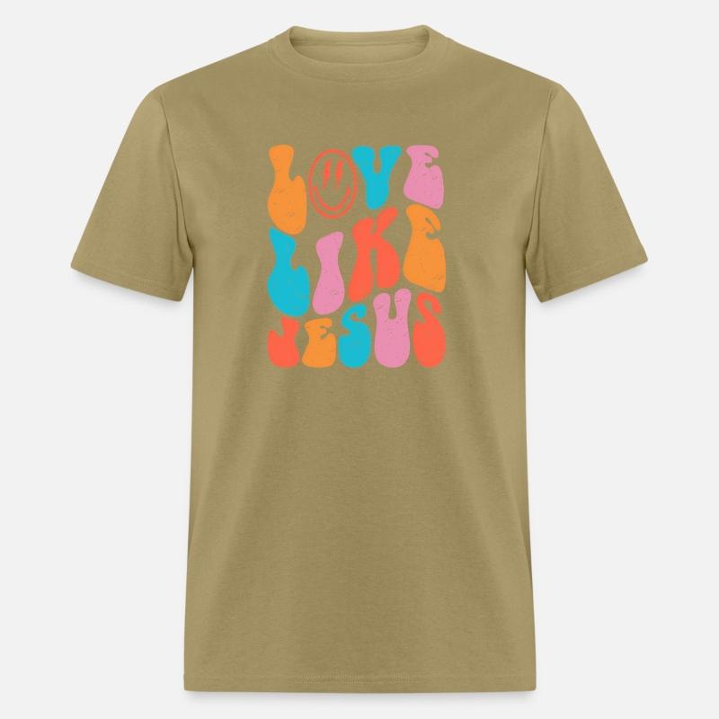 Retro Love Like Jesus Smiling Face Christian Relig