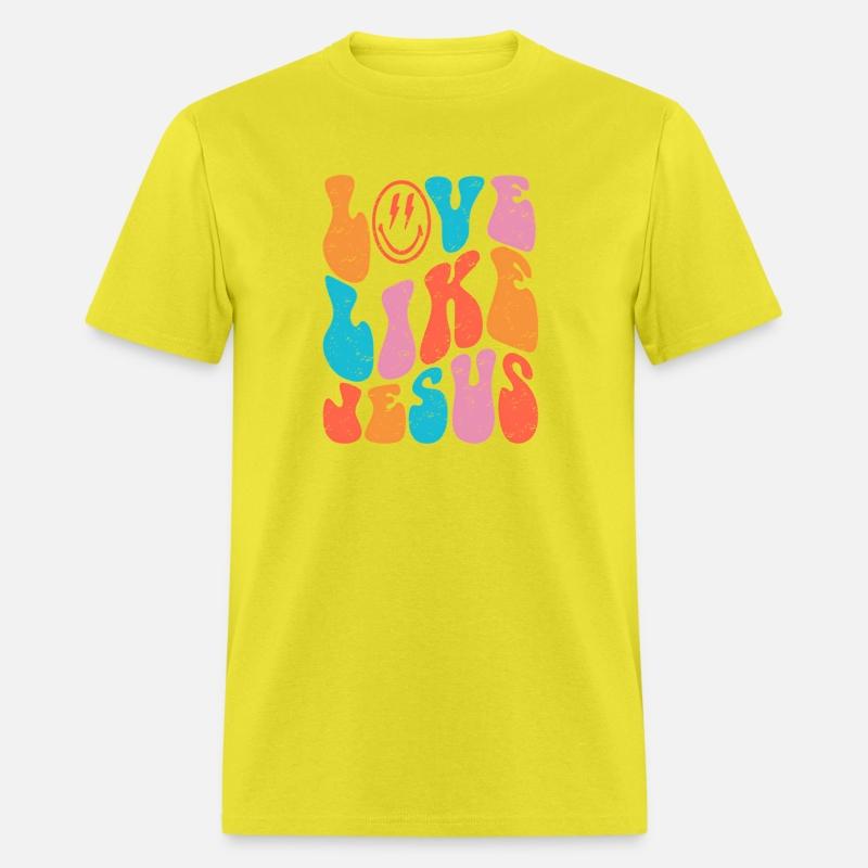 Retro Love Like Jesus Smiling Face Christian Relig