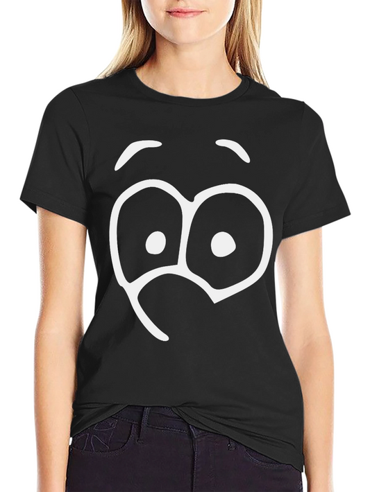 Funny Googly Eyes Graphic T-Shirt - Black