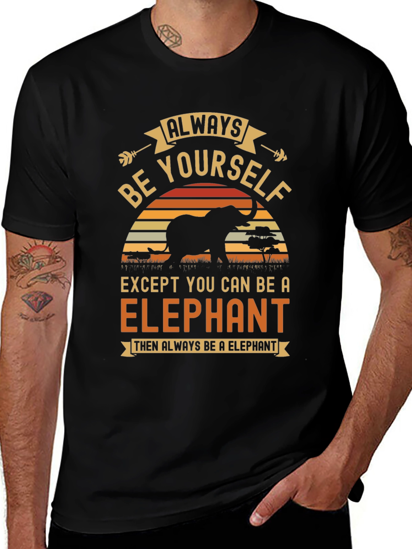 Always Be Yourself Elephant Graphic Tee