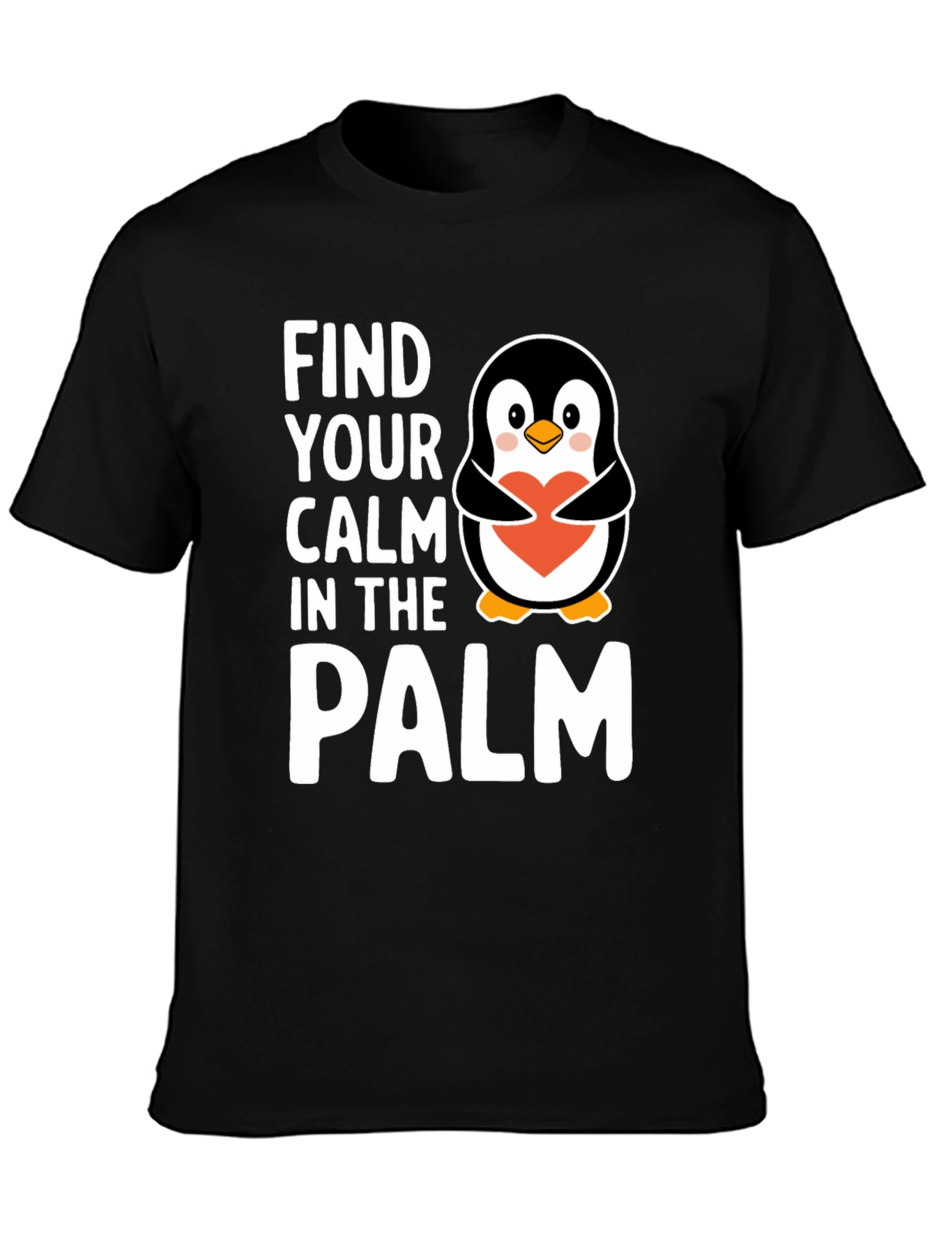Find Your Calm Penguin T-Shirt - Unisex Cotton Tee