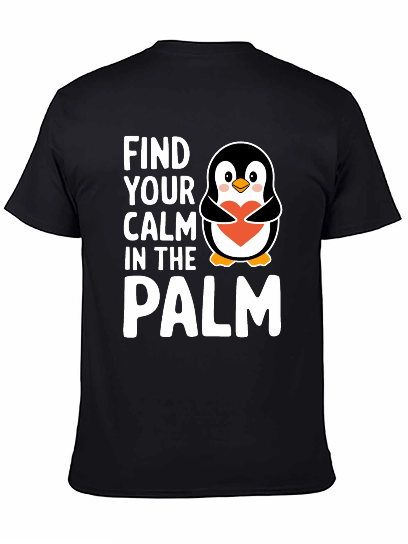 Find Your Calm Penguin T-Shirt - Unisex Cotton Tee