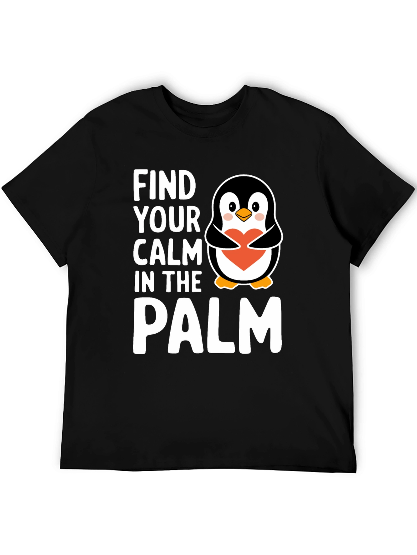 Find Your Calm Penguin T-Shirt - Unisex Cotton Tee