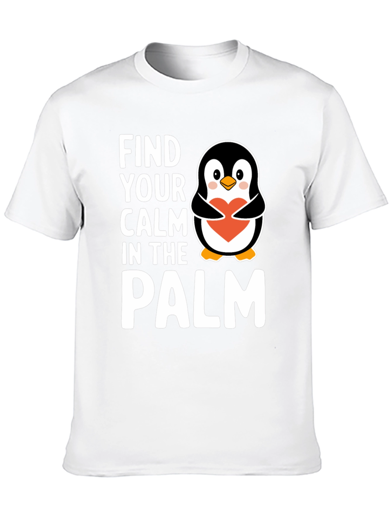 Find Your Calm Penguin T-Shirt - Unisex Cotton Tee
