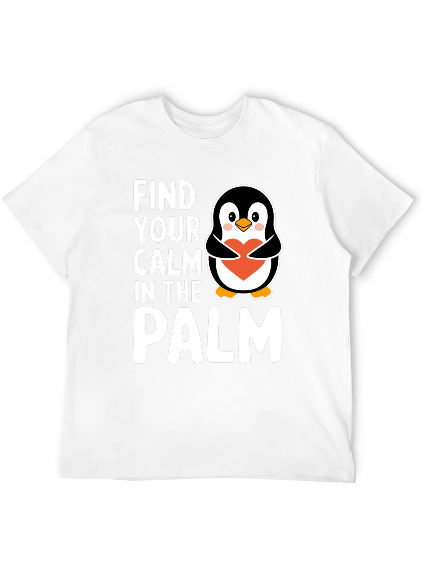 Find Your Calm Penguin T-Shirt - Unisex Cotton Tee