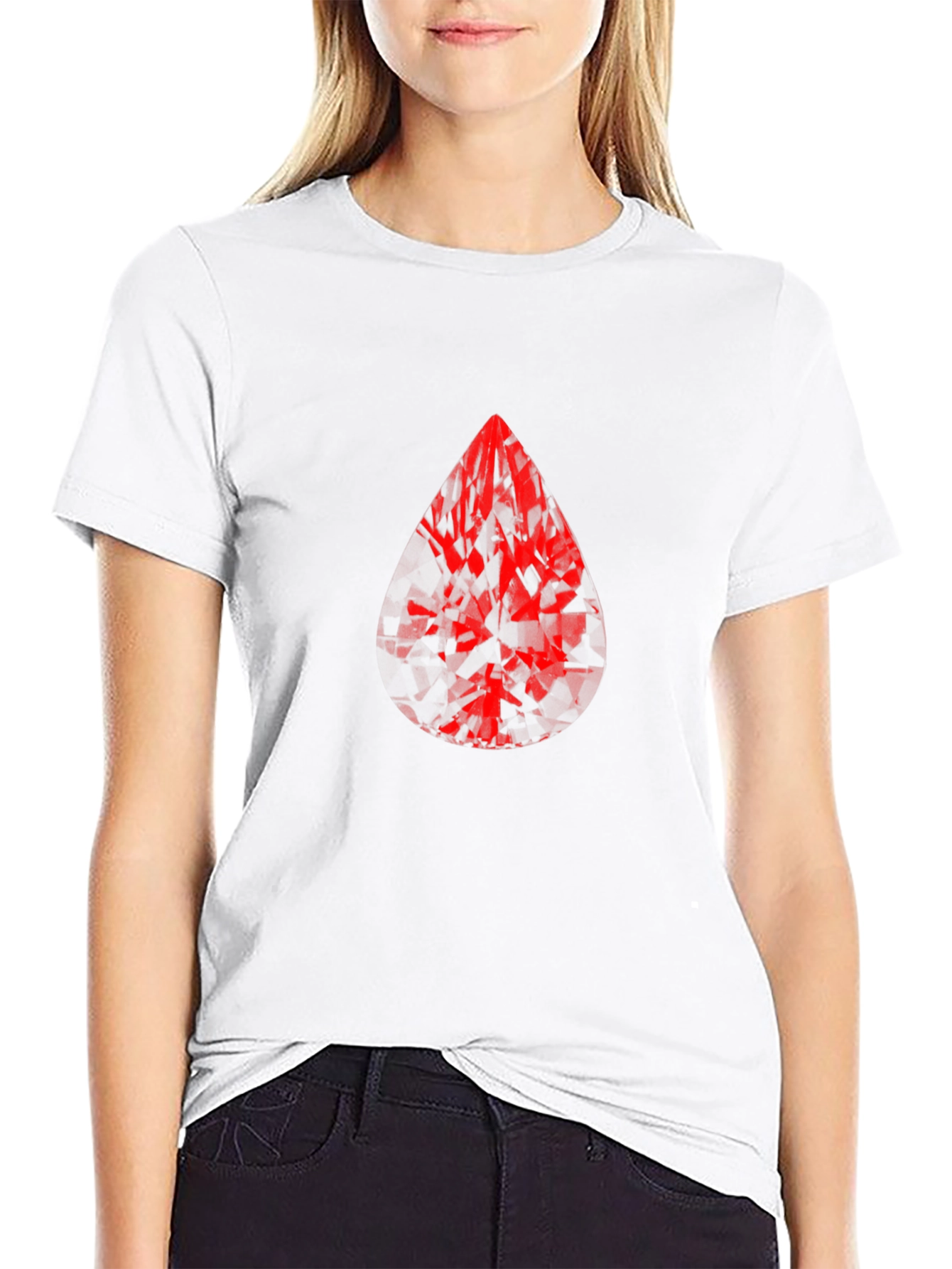 Red Gem Graphic Print T-Shirt - Bold Style