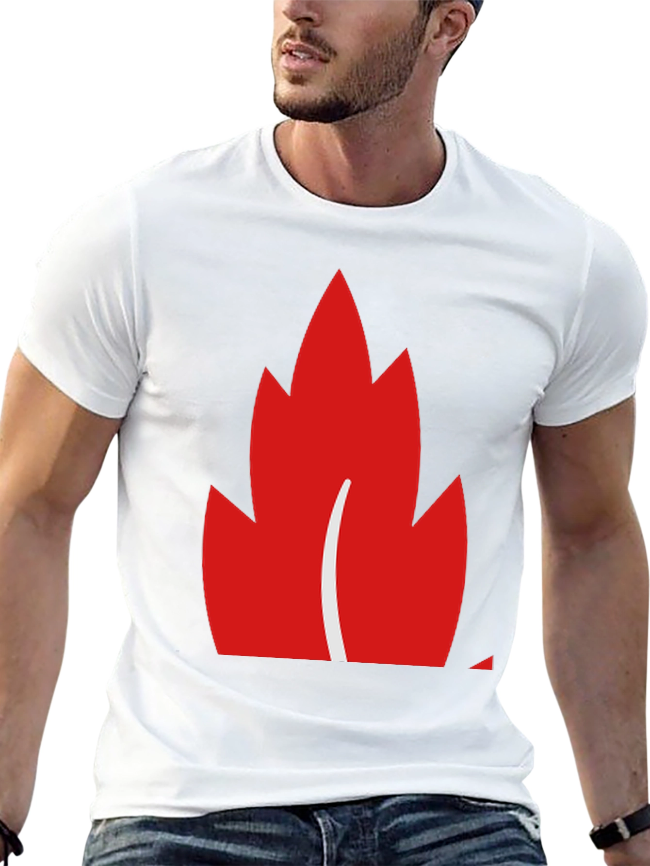 Maple Leaf Graphic Tee - Black Casual Shirt