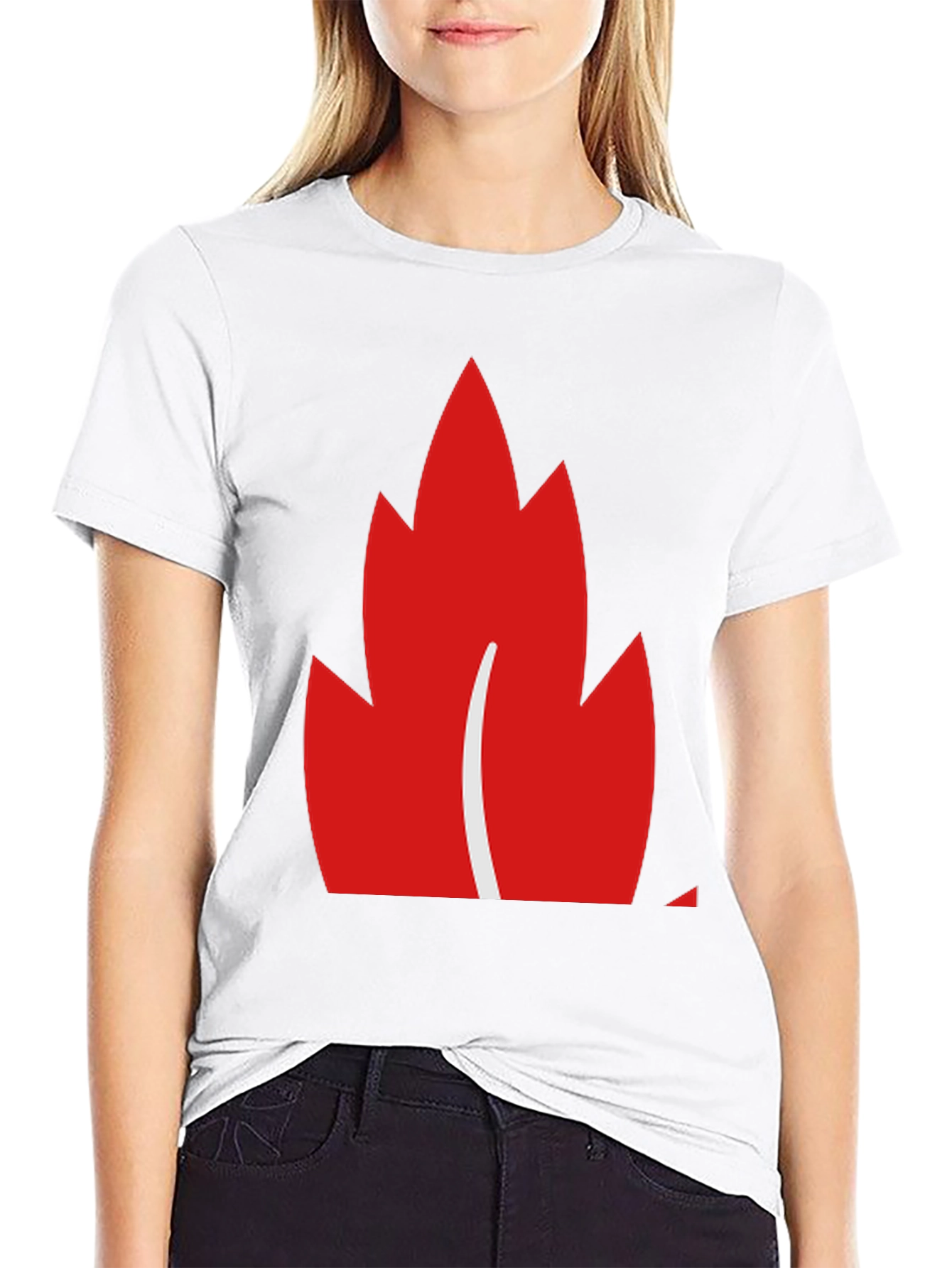 Maple Leaf Graphic Tee - Black Casual Shirt