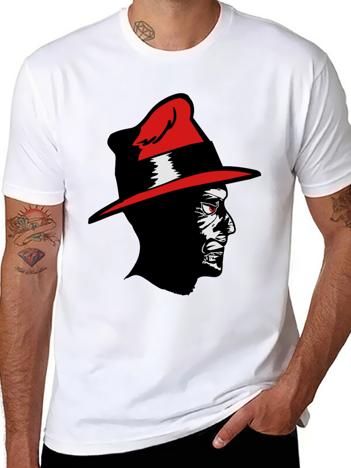 Red-Hat Man Graphic Tee