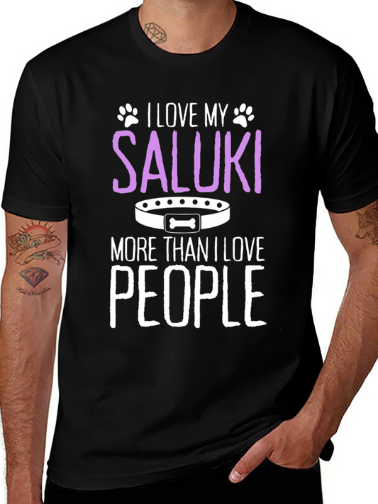 I Love My Saluki T-Shirt - Dog Lover Tee
