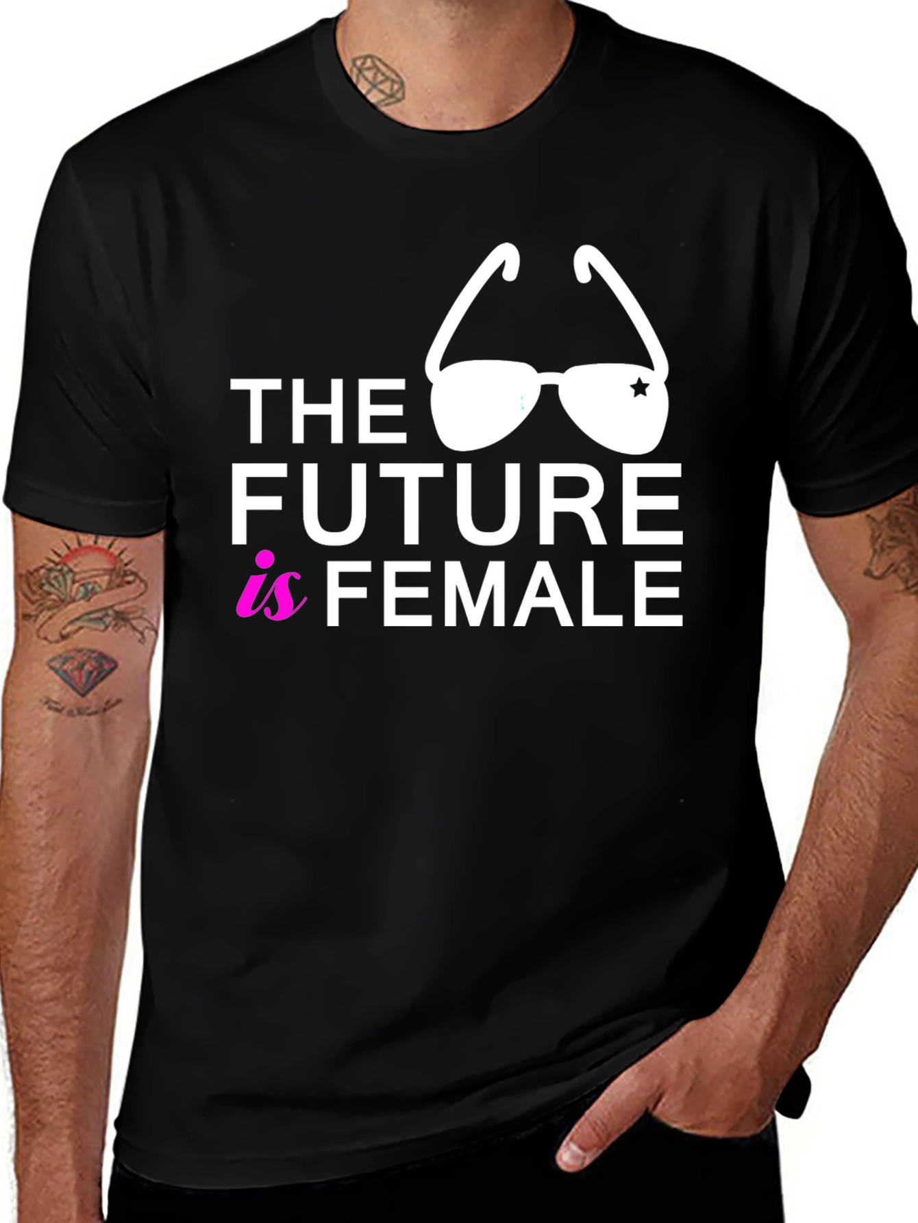 The Future is Female Graphic Tee - Black