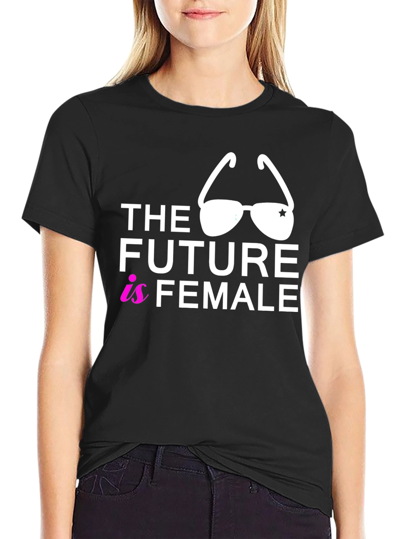 The Future is Female Graphic Tee - Black