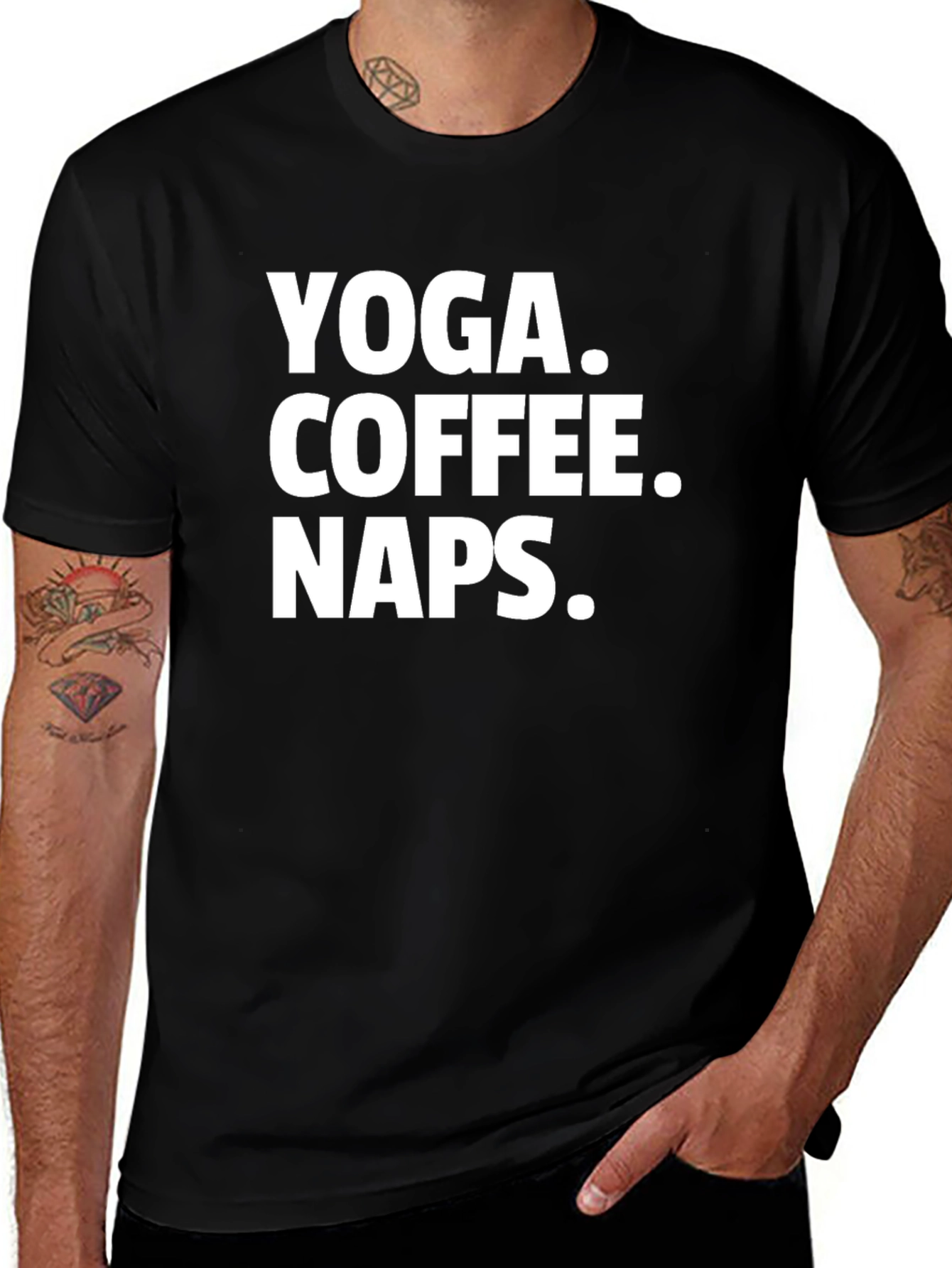 Yoga Coffee Naps T-Shirt | Funny Graphic Tee