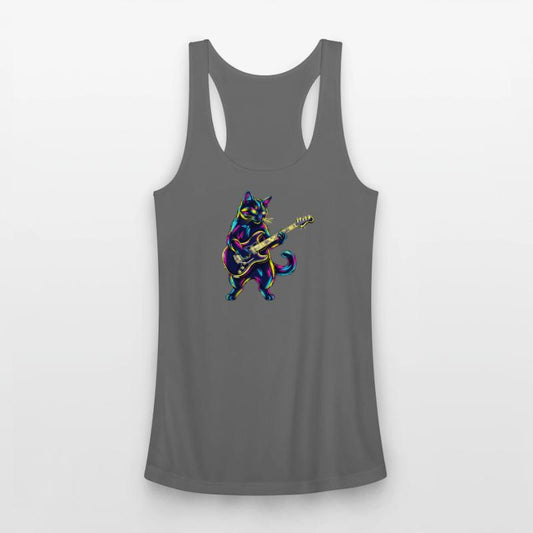 Rockstar Cat – Neon Guitar Music Animal Art