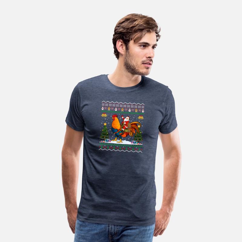 Rooster Ugly Santa Riding Rooster