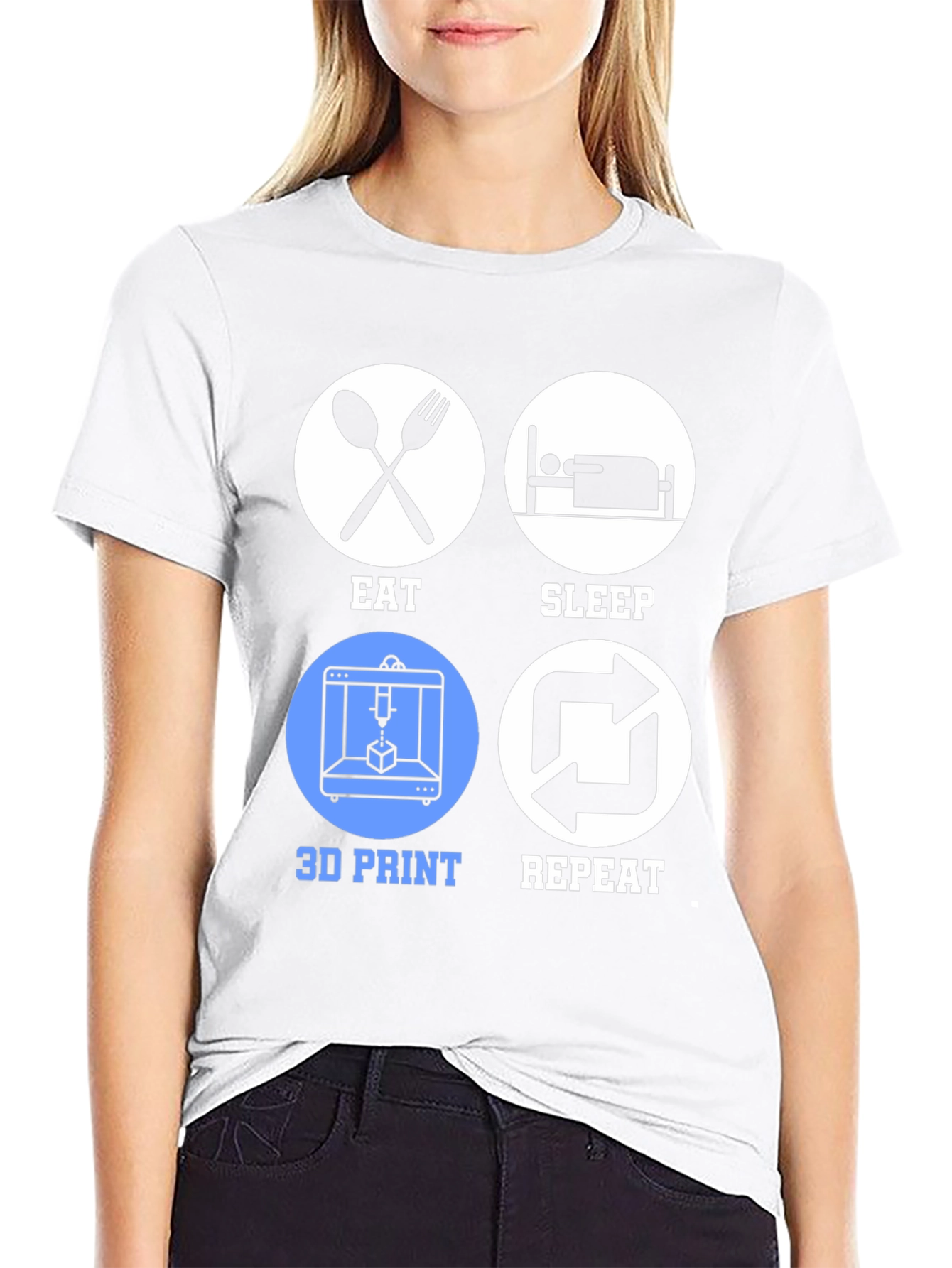 Eat Sleep 3D Print Repeat T-Shirt