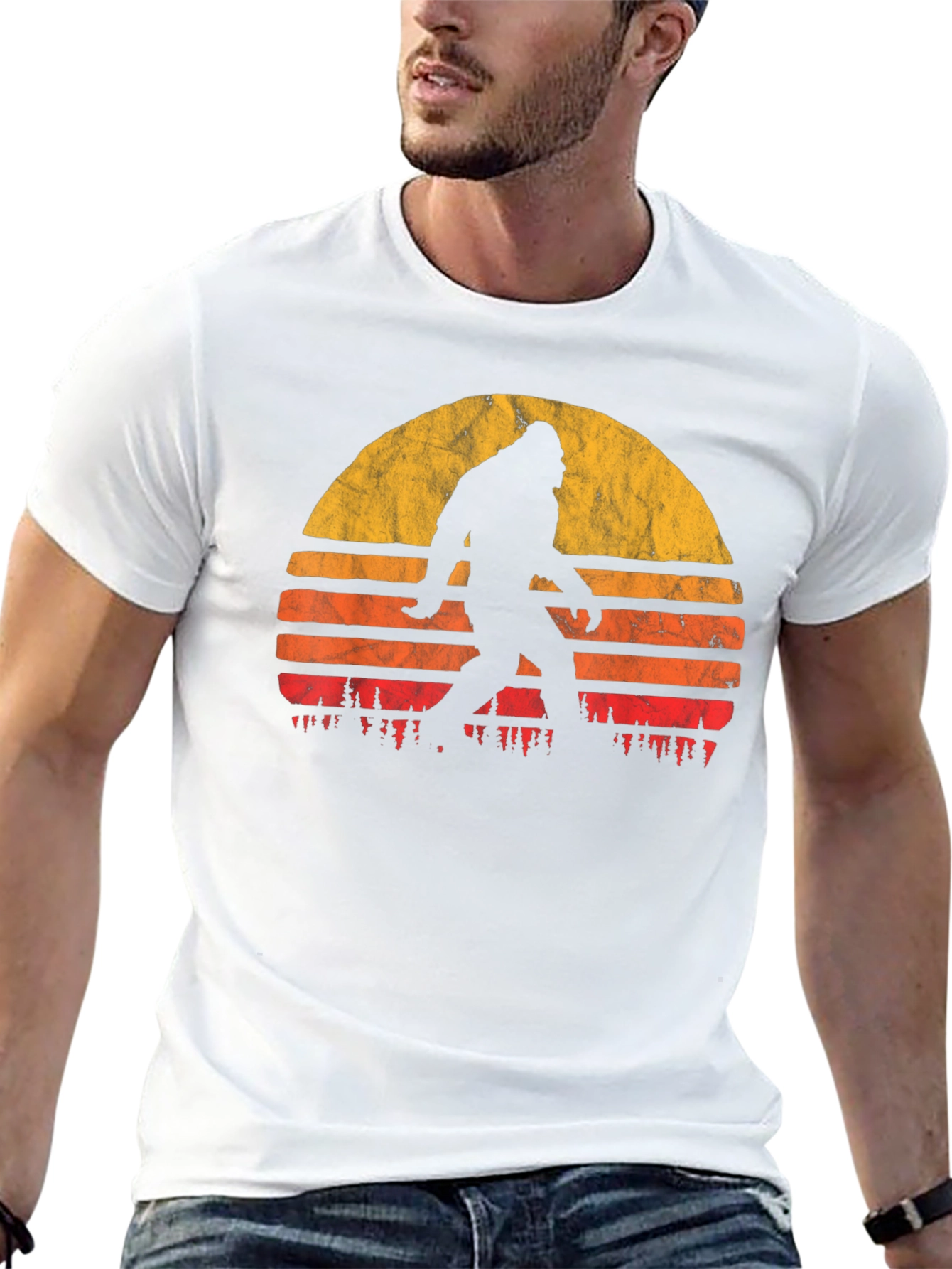 Bigfoot Sunset Graphic Tee - Mens Black T-Shirt