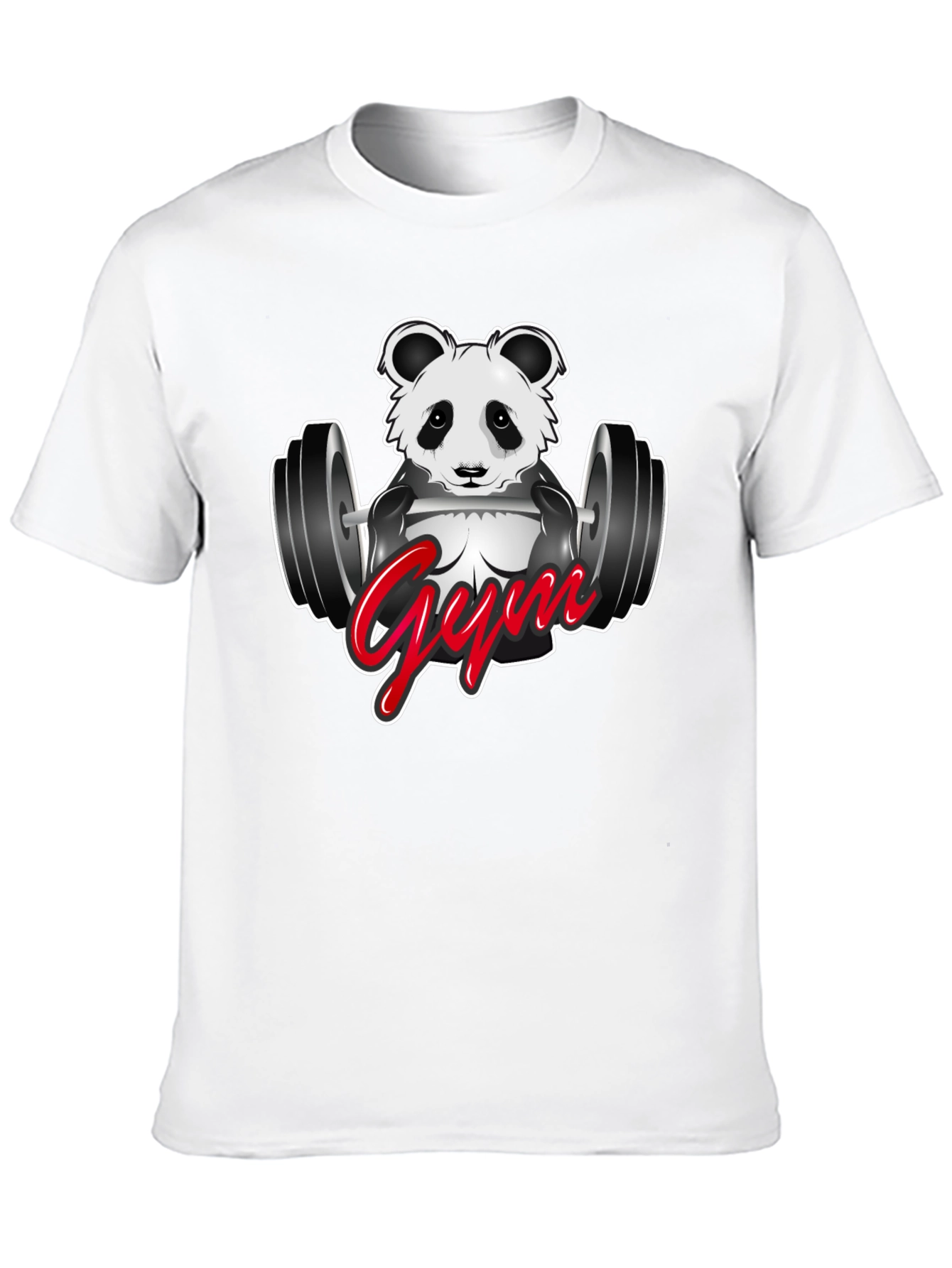 Panda Gym T-Shirt - Black Cotton Tee