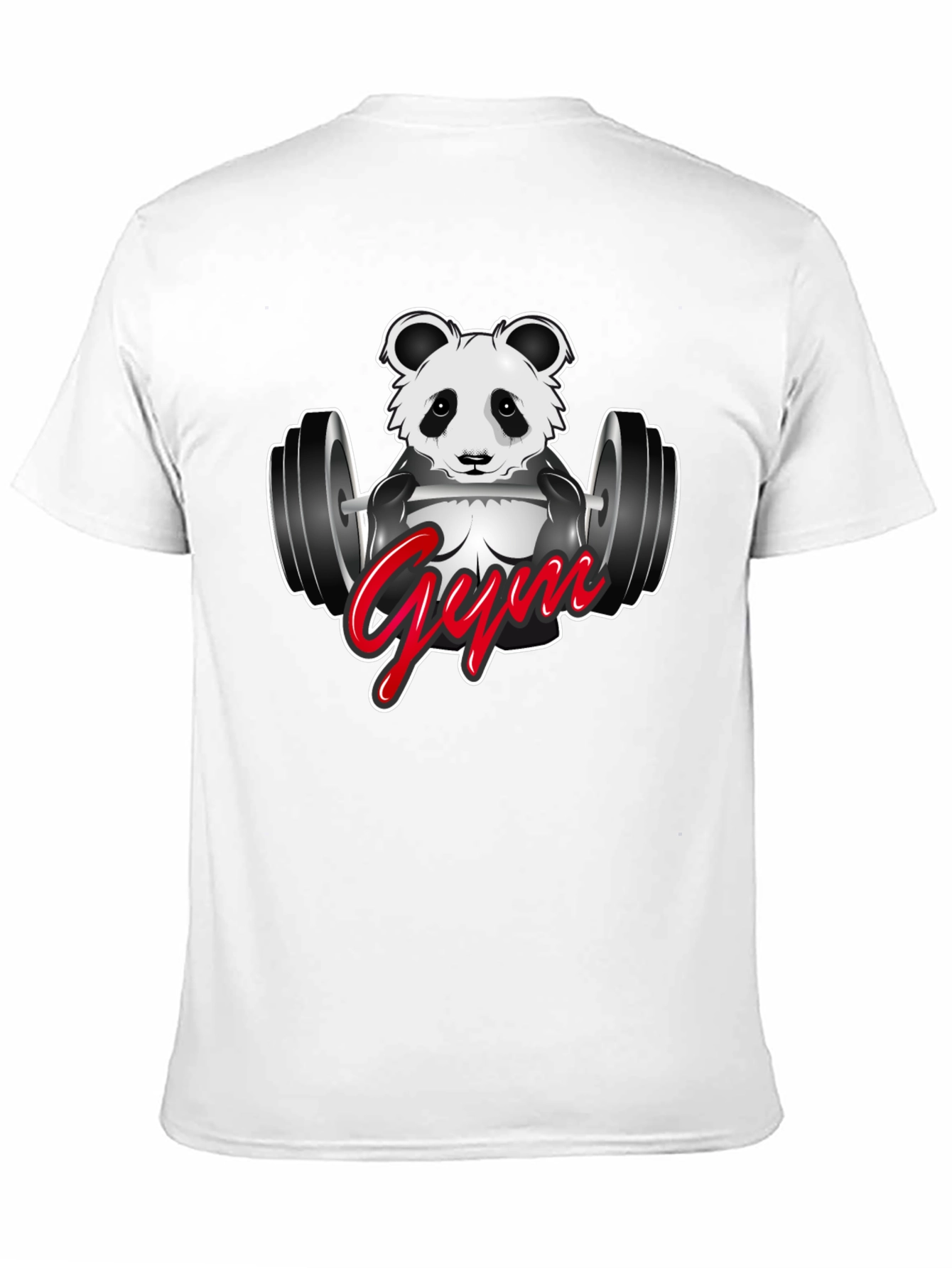 Panda Gym T-Shirt - Black Cotton Tee