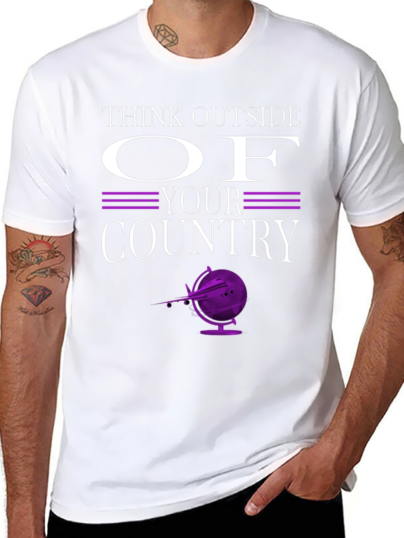 Think Outside Your Country Graphic T-Shirt