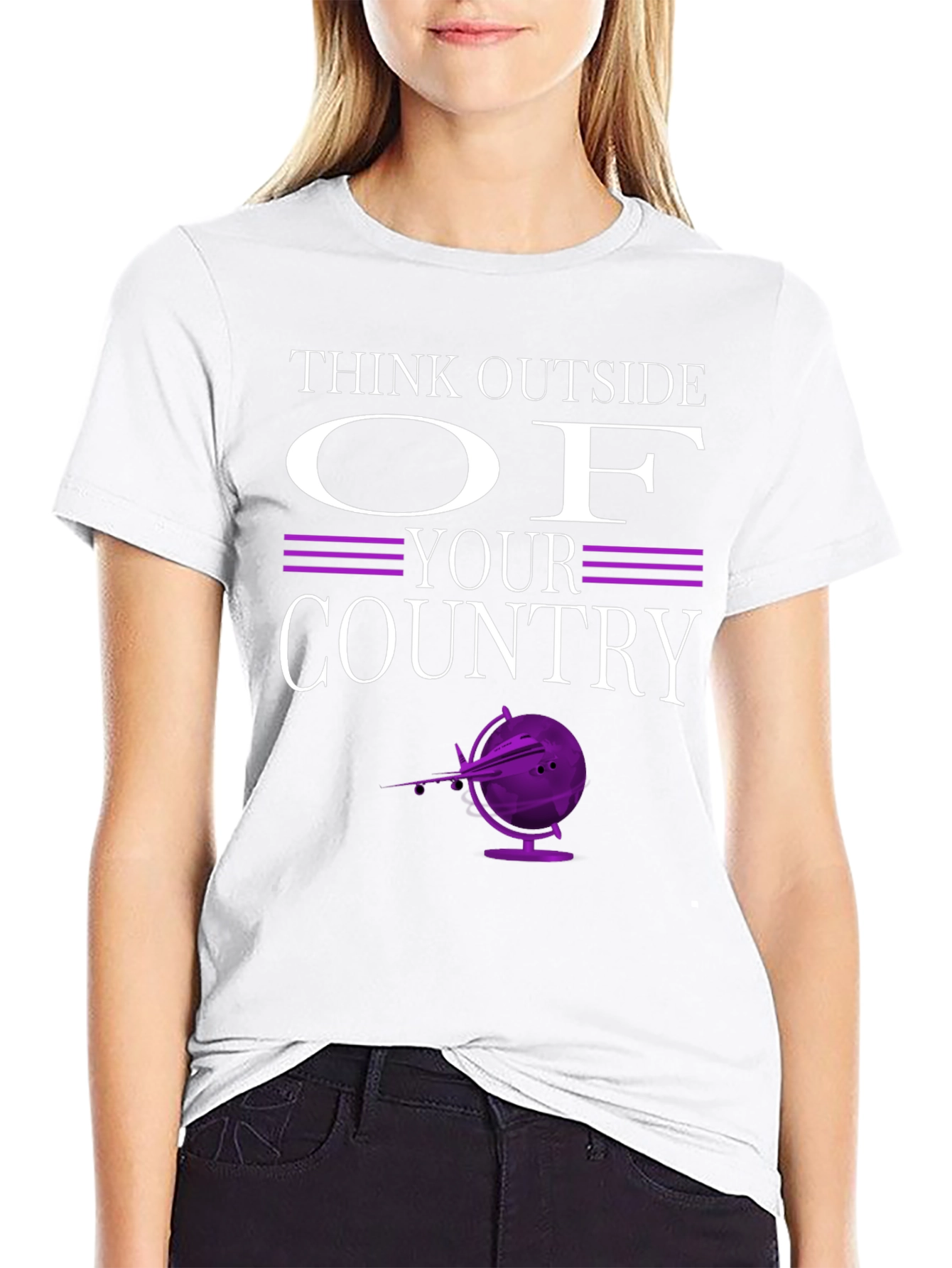 Think Outside Your Country Graphic T-Shirt