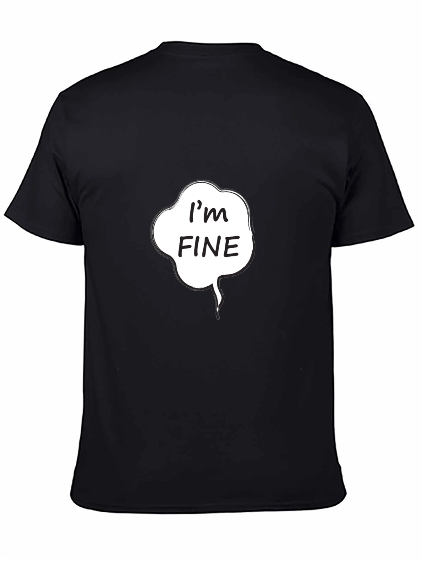 Im Fine Graphic Tee - Black Cotton Casual Shirt