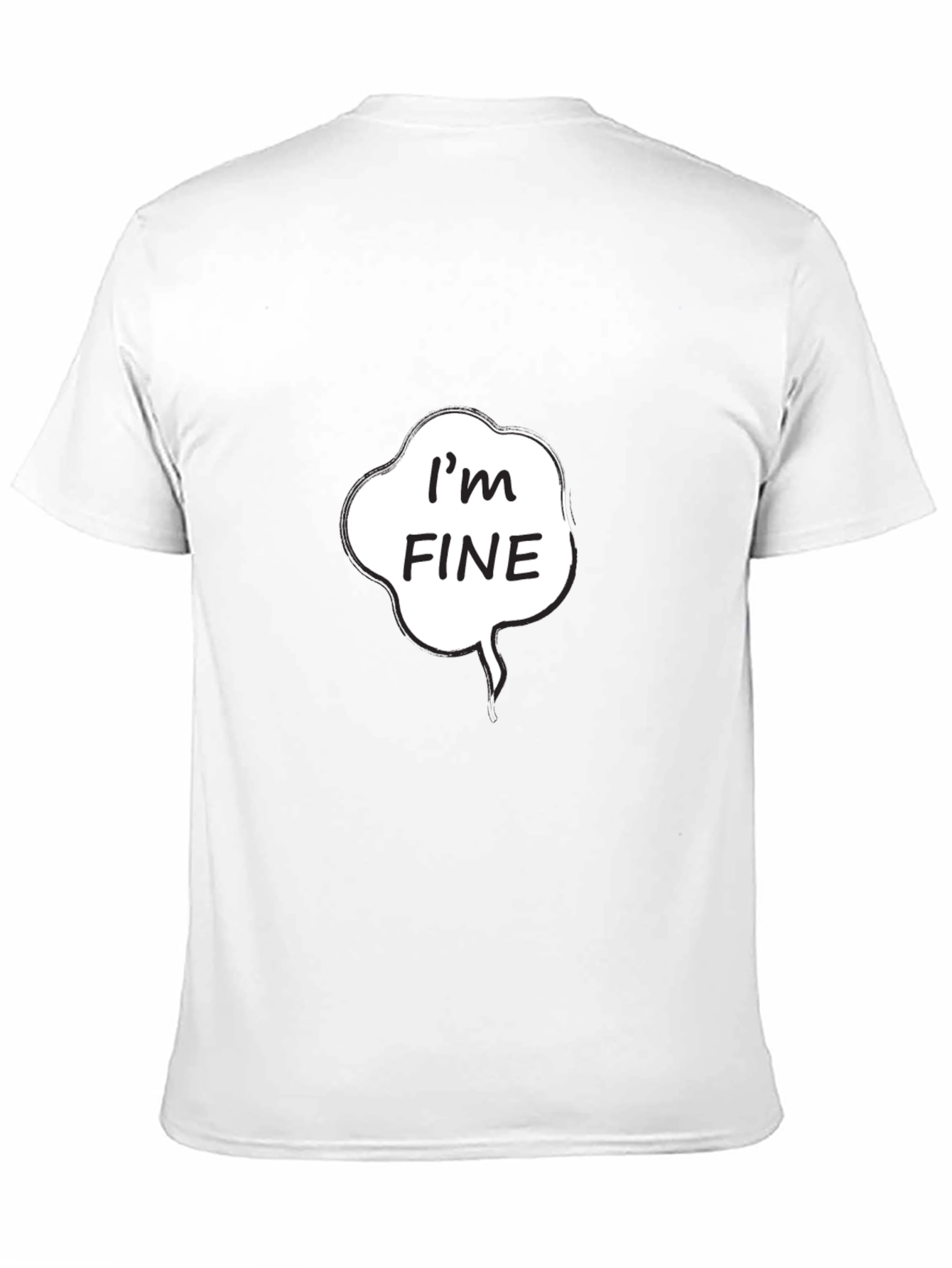 Im Fine Graphic Tee - Black Cotton Casual Shirt
