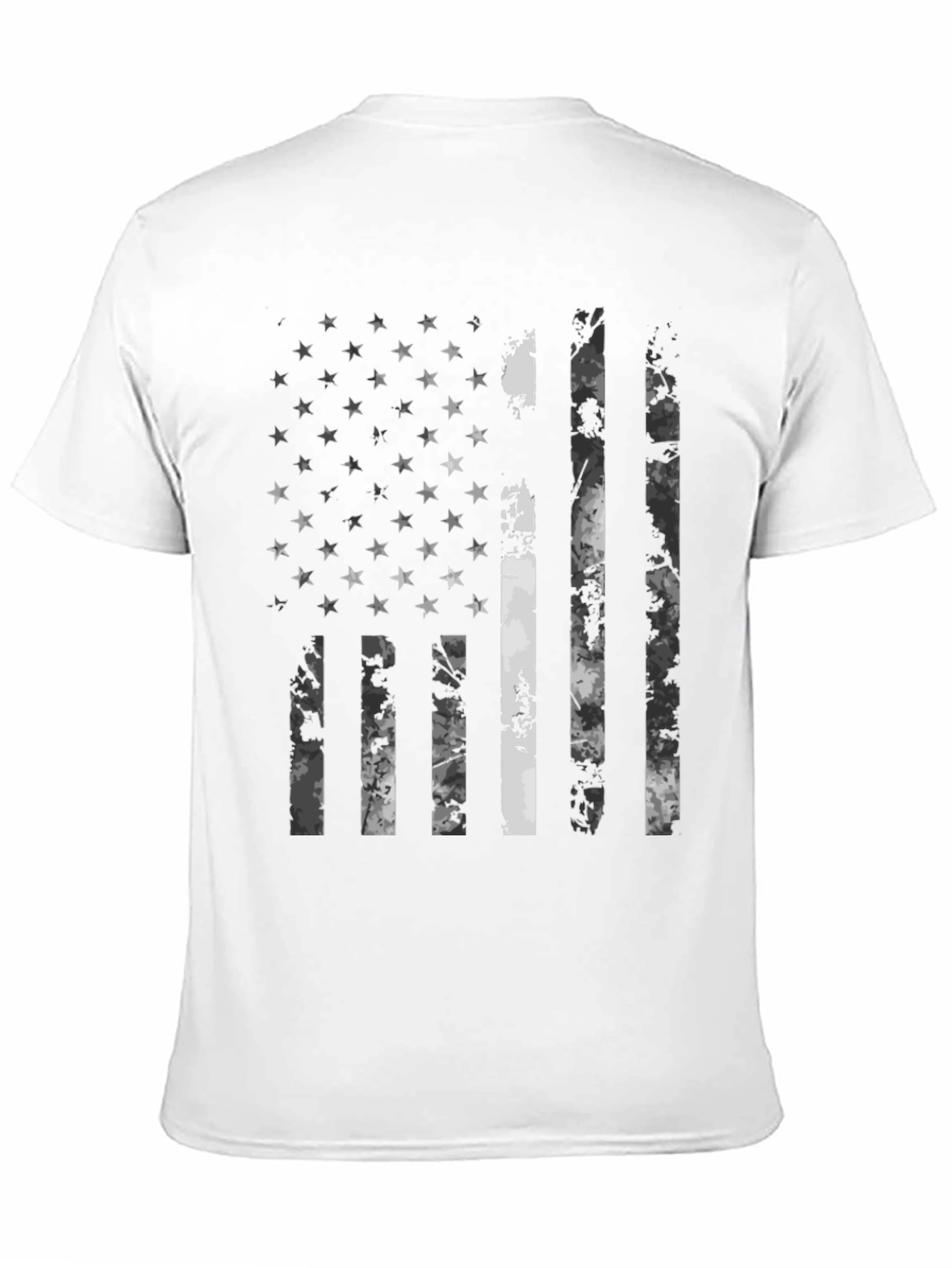 Patriotic American Flag Distressed Graphic T-Shirt