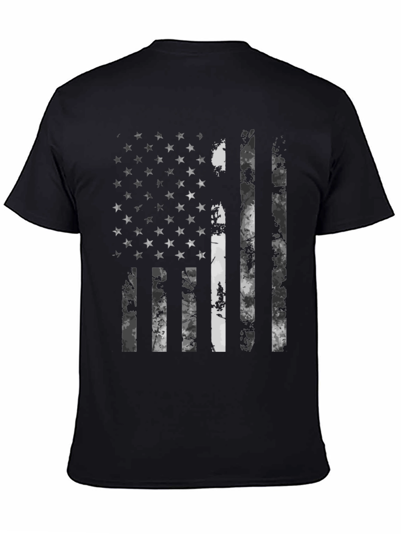 Patriotic American Flag Distressed Graphic T-Shirt