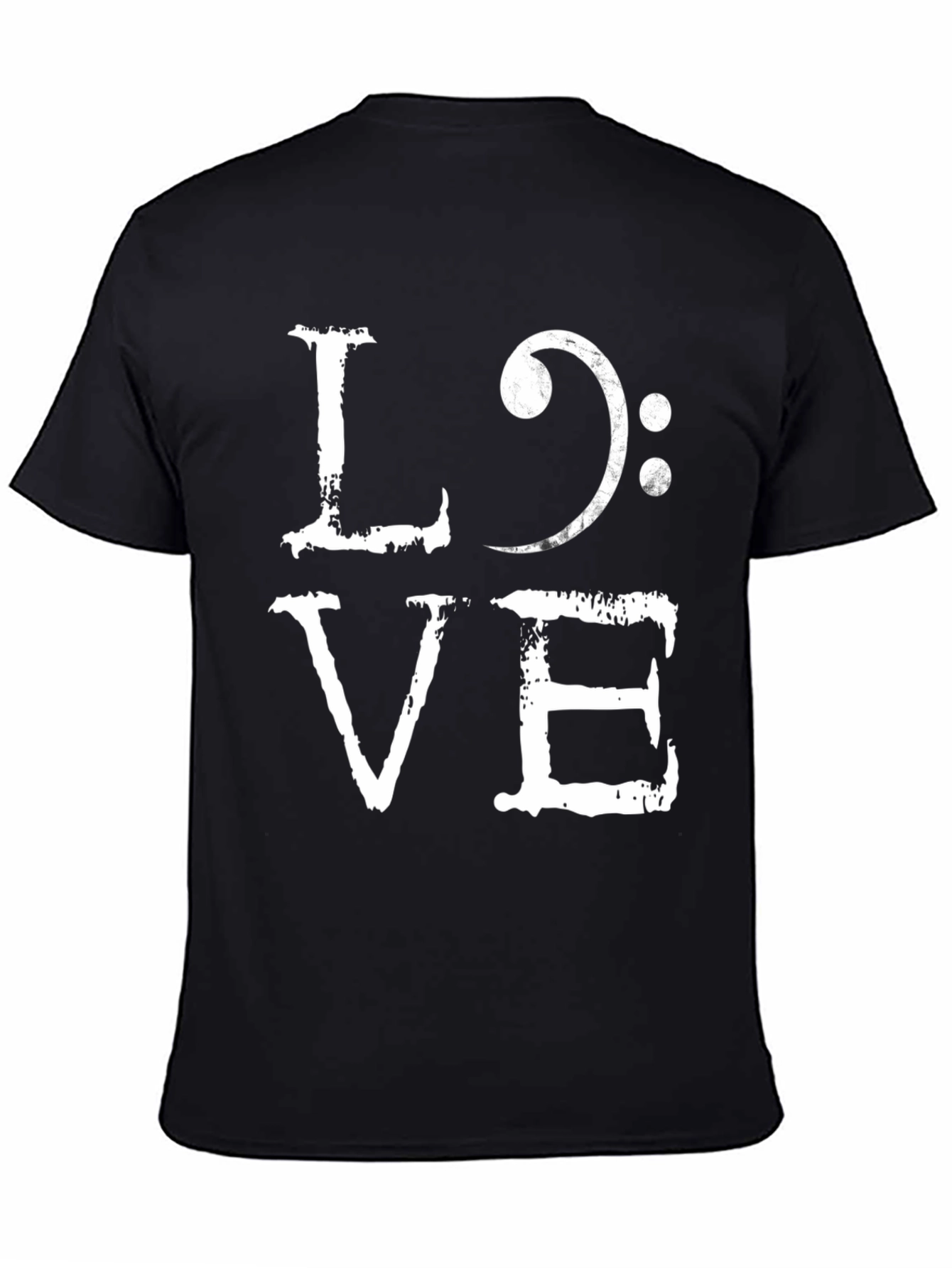 LOVE Music T-Shirt: Bass Clef Graphic Tee