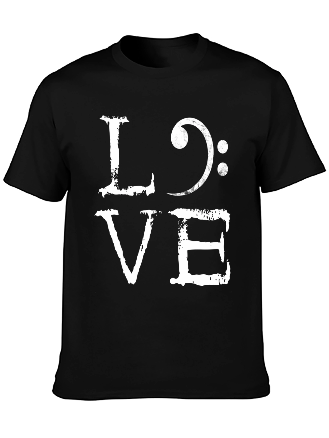 LOVE Music T-Shirt: Bass Clef Graphic Tee