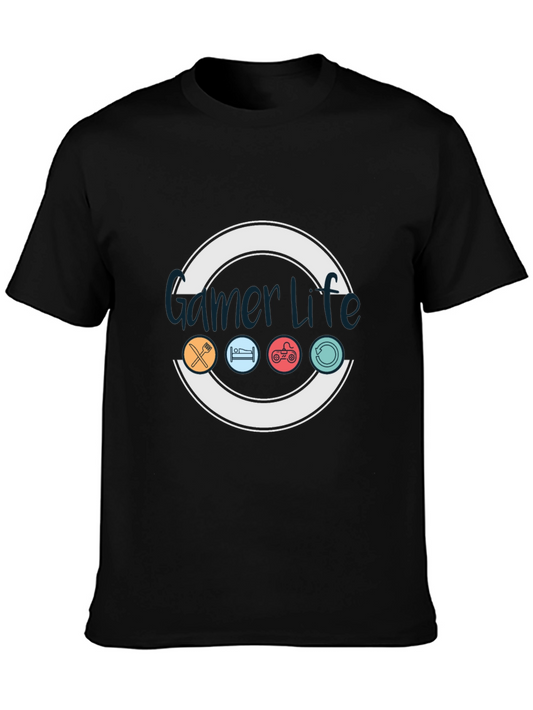 Gamer Life Graphic T-Shirt - Eat Sleep Game Repeat!