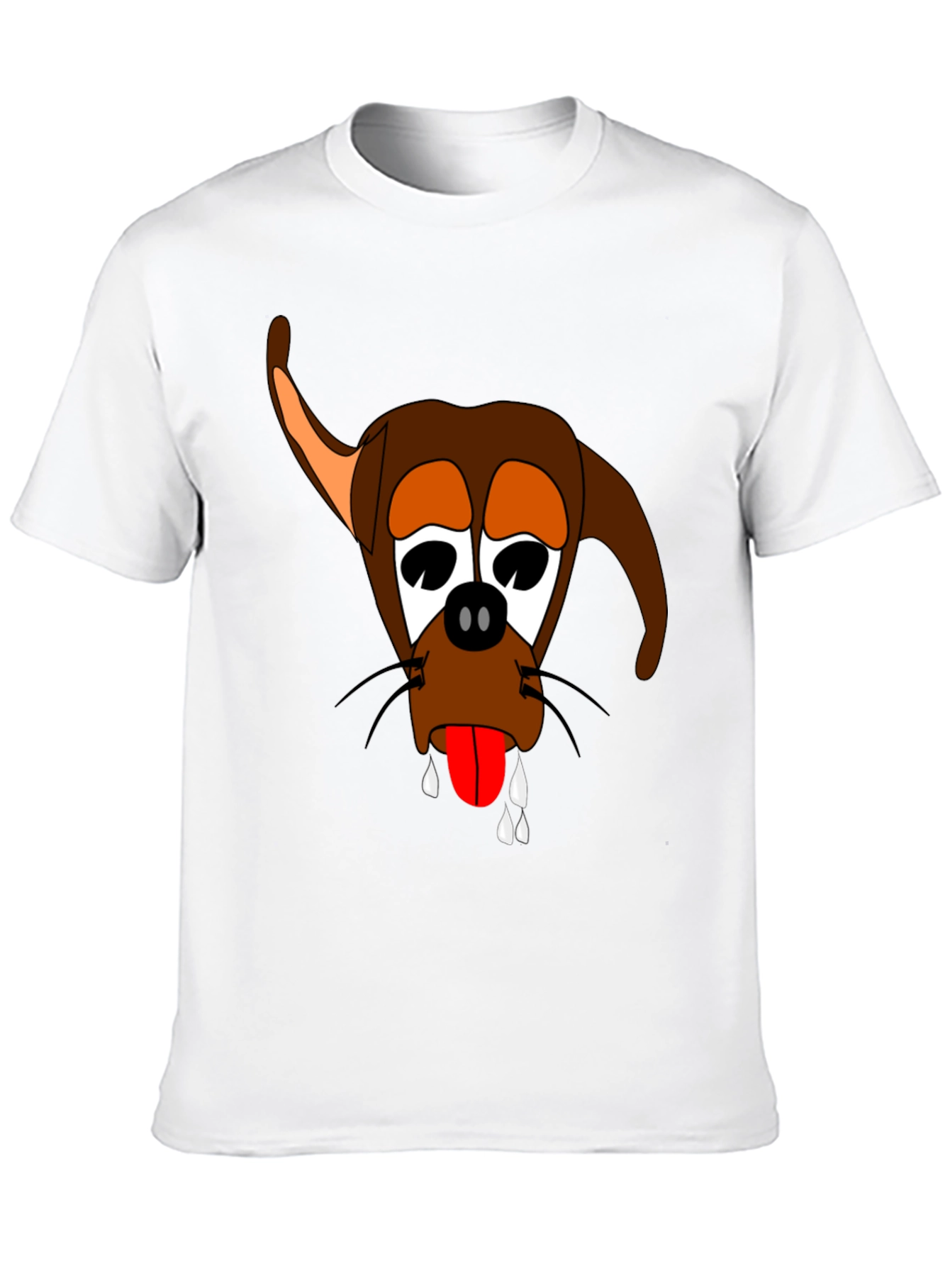Funny Dog Cartoon Graphic Black T-Shirt