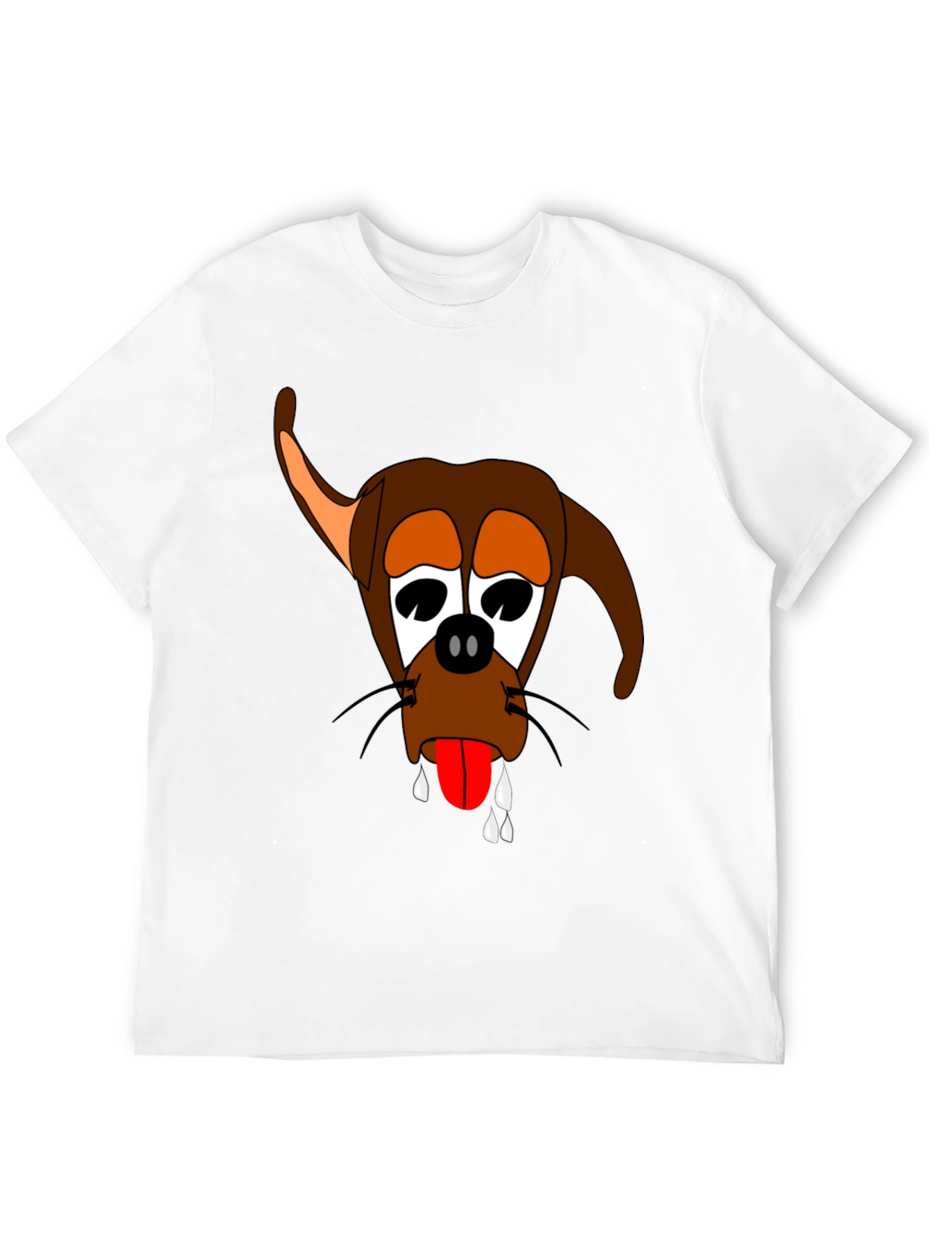Funny Dog Cartoon Graphic Black T-Shirt