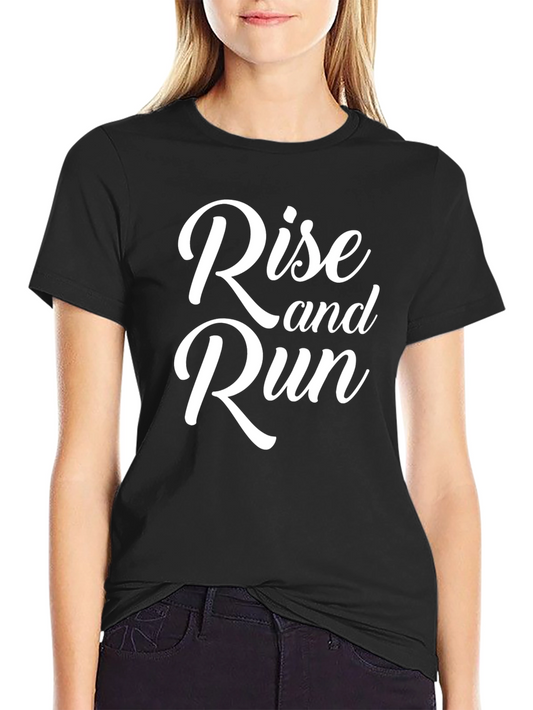 Rise and Run Black Graphic Tee