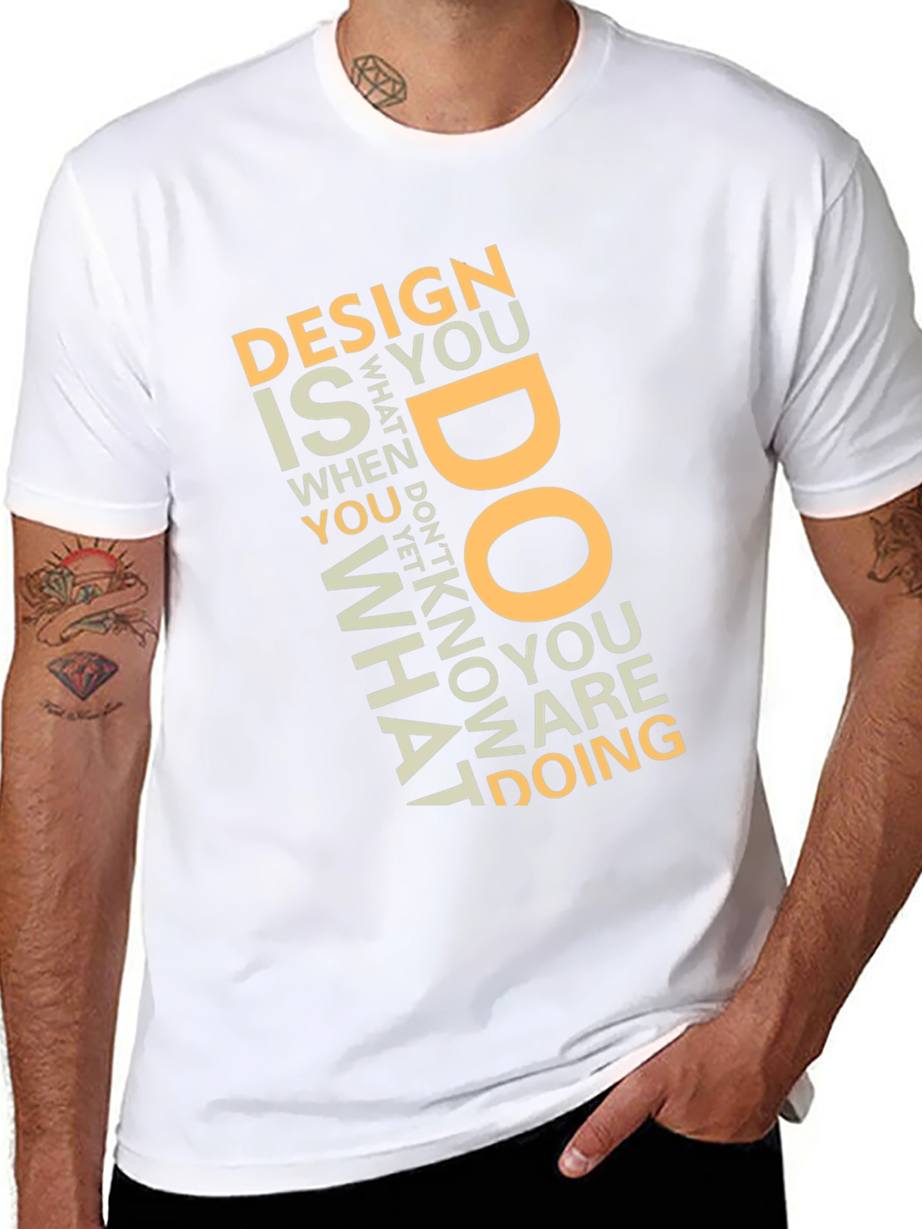 Design What You Do Black Graphic Tee