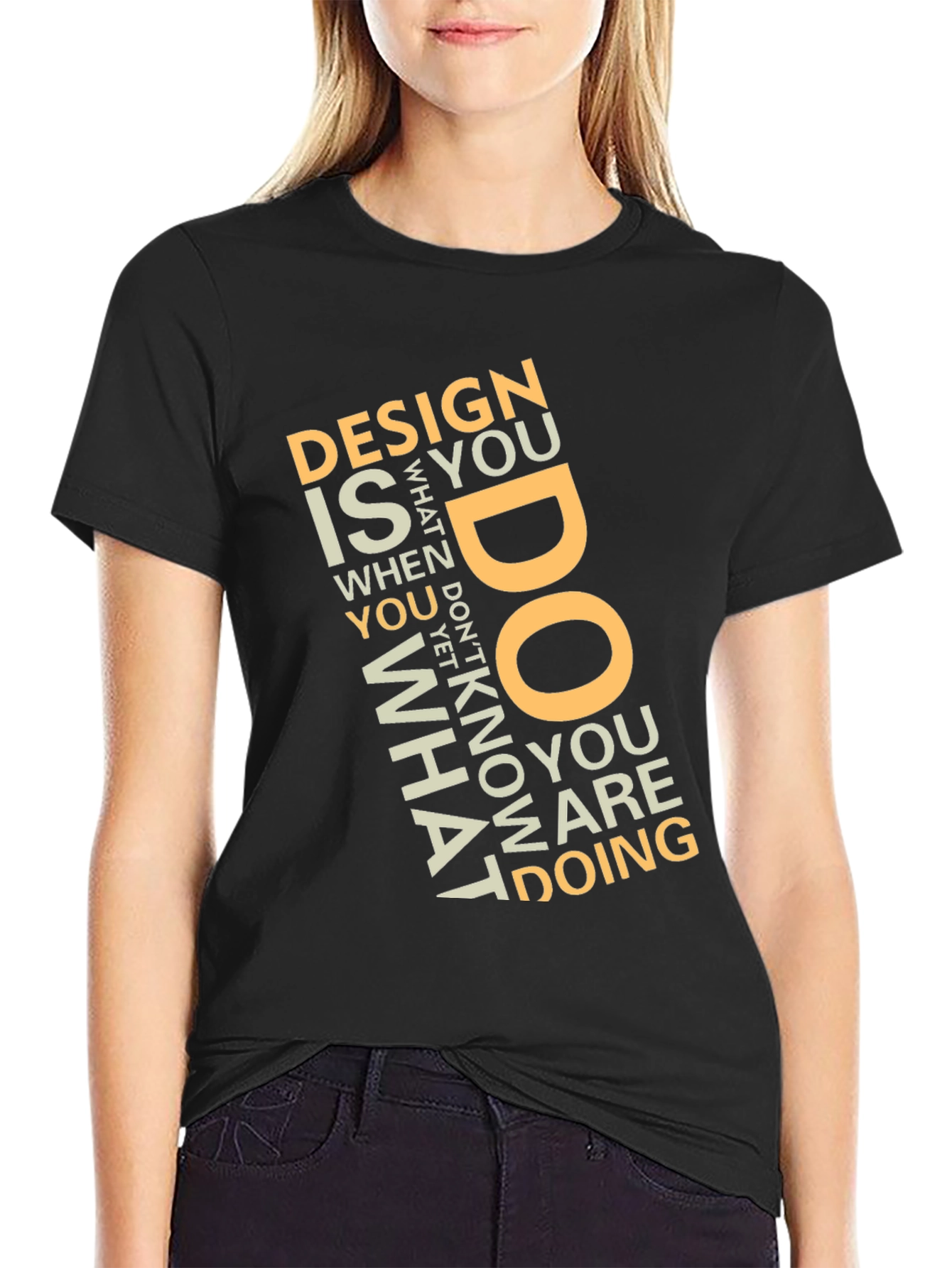 Design What You Do Black Graphic Tee