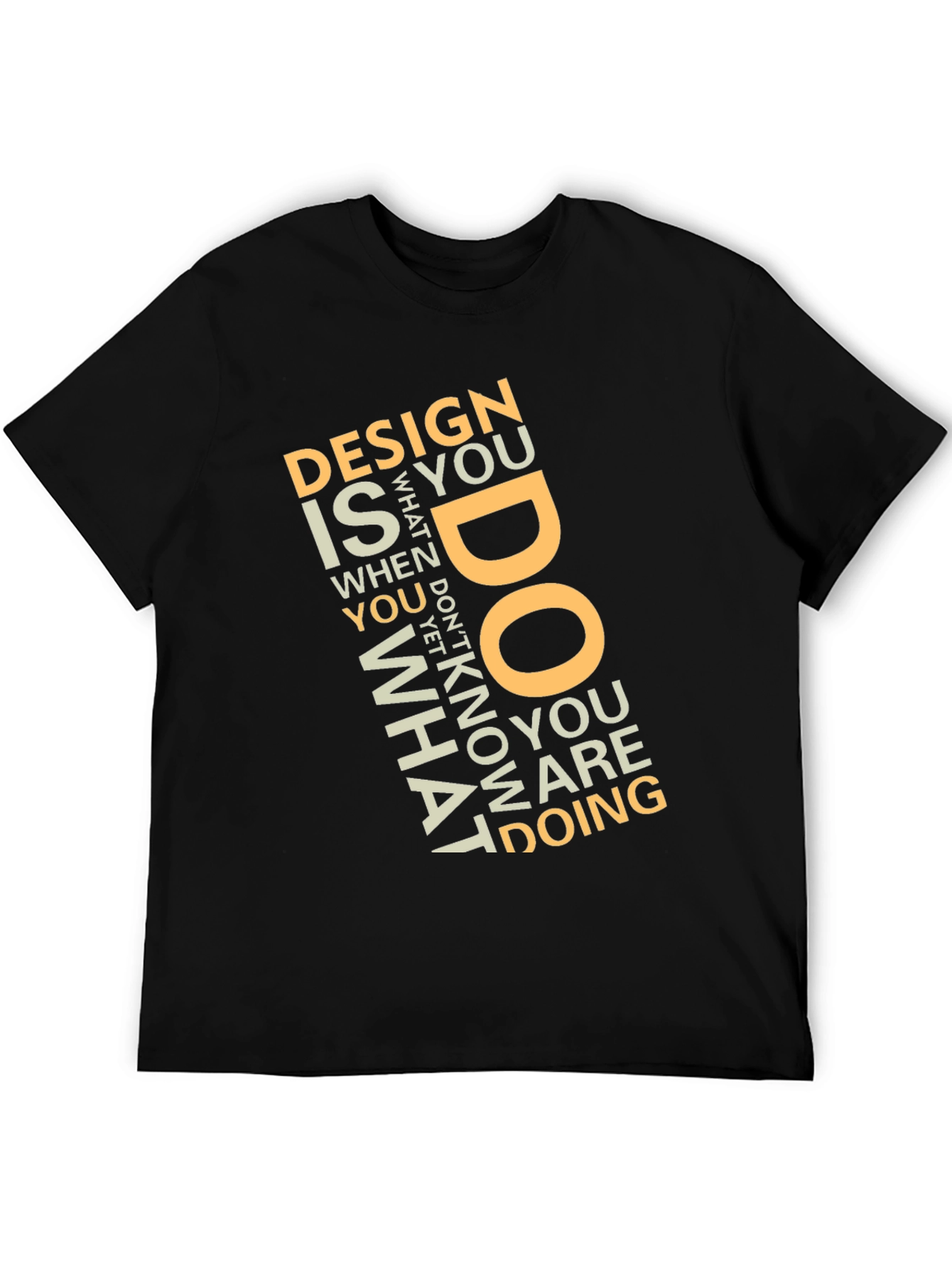 Design What You Do Black Graphic Tee