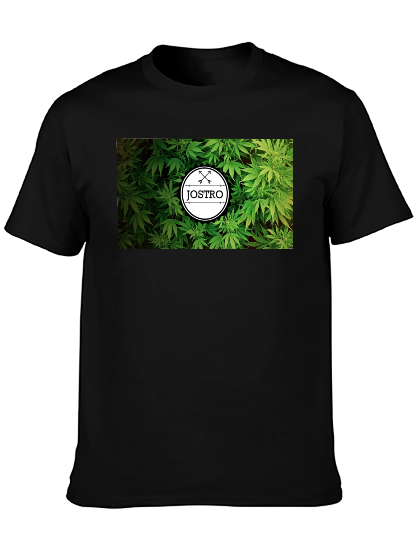JOSTRO Weed Graphic Black T-Shirt