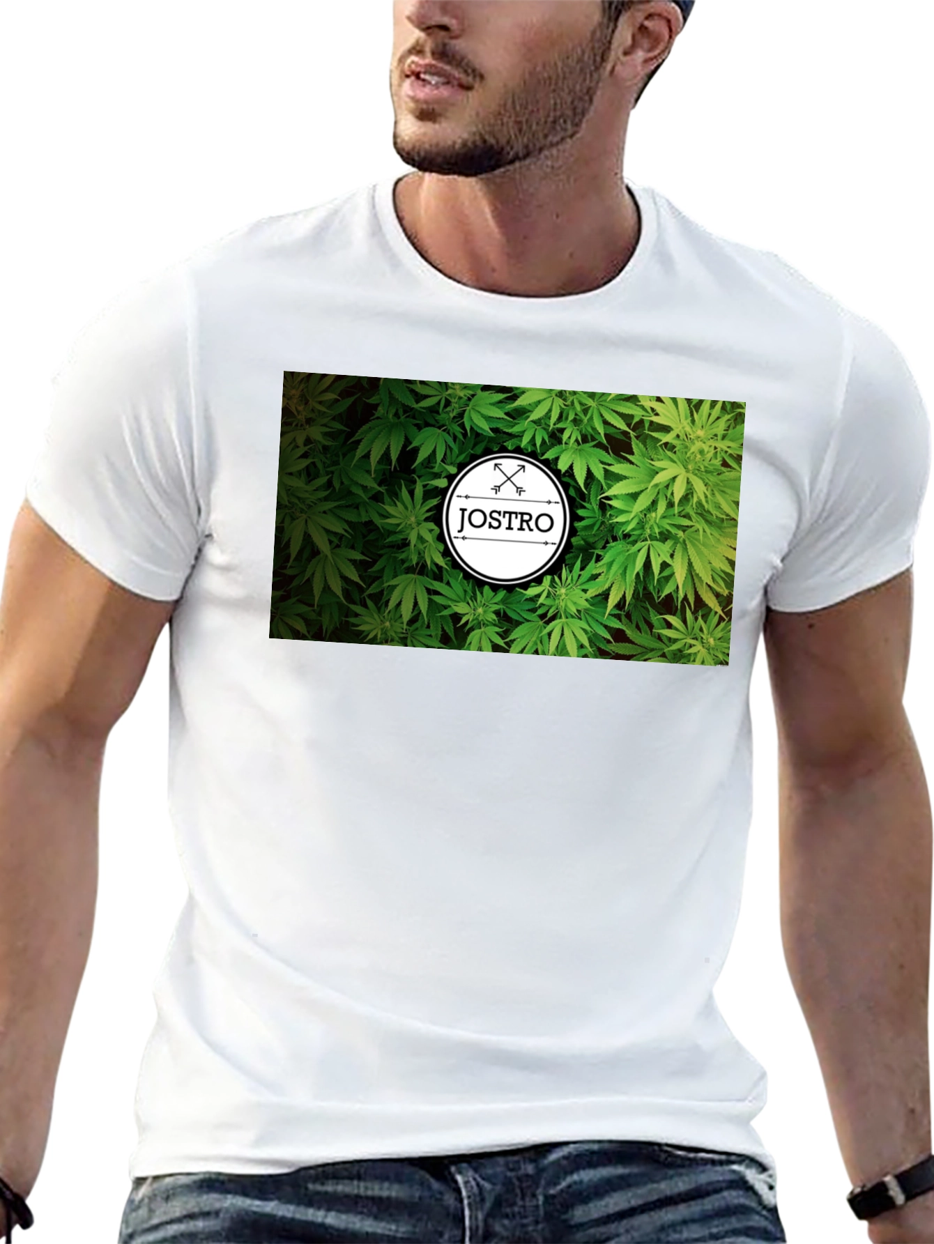 JOSTRO Weed Graphic Black T-Shirt