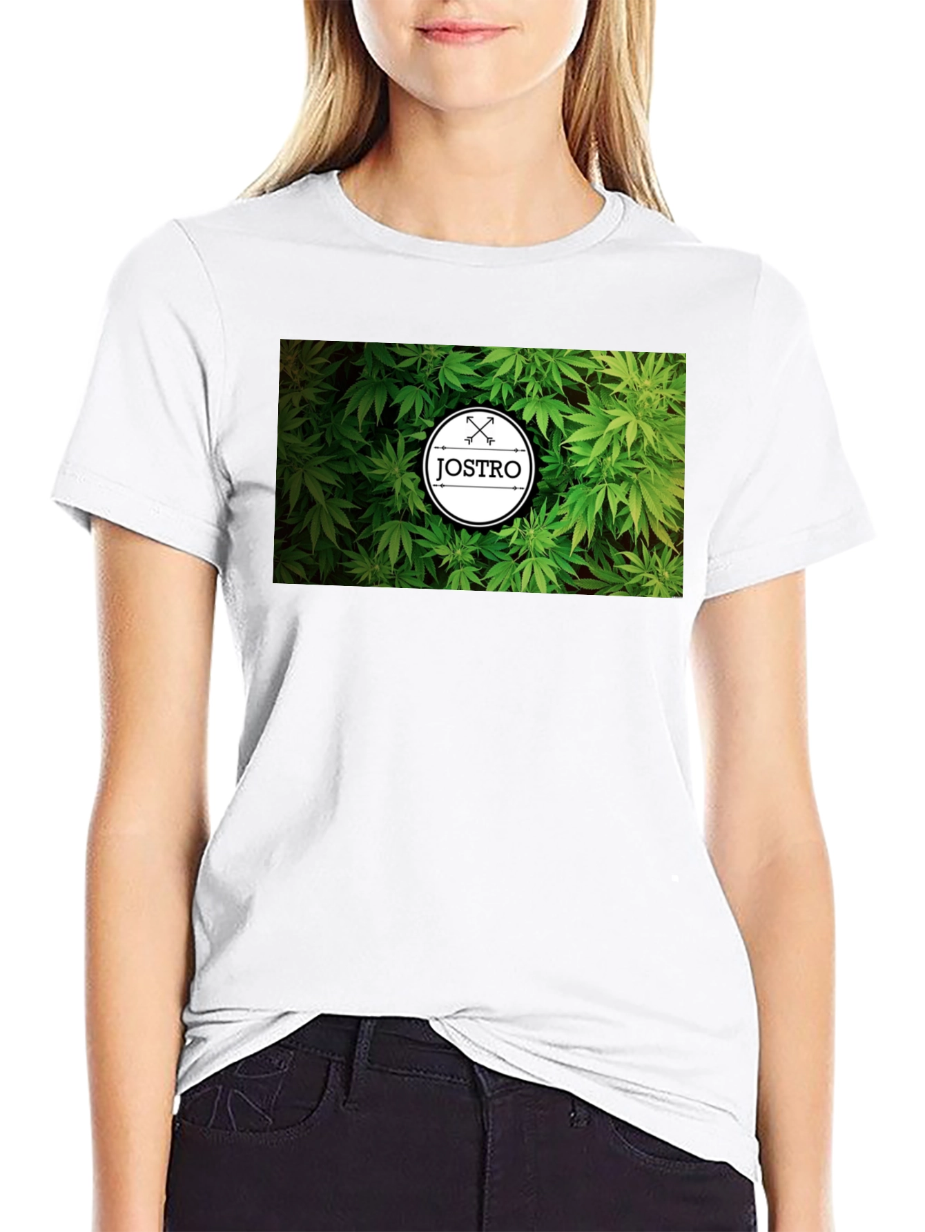 JOSTRO Weed Graphic Black T-Shirt