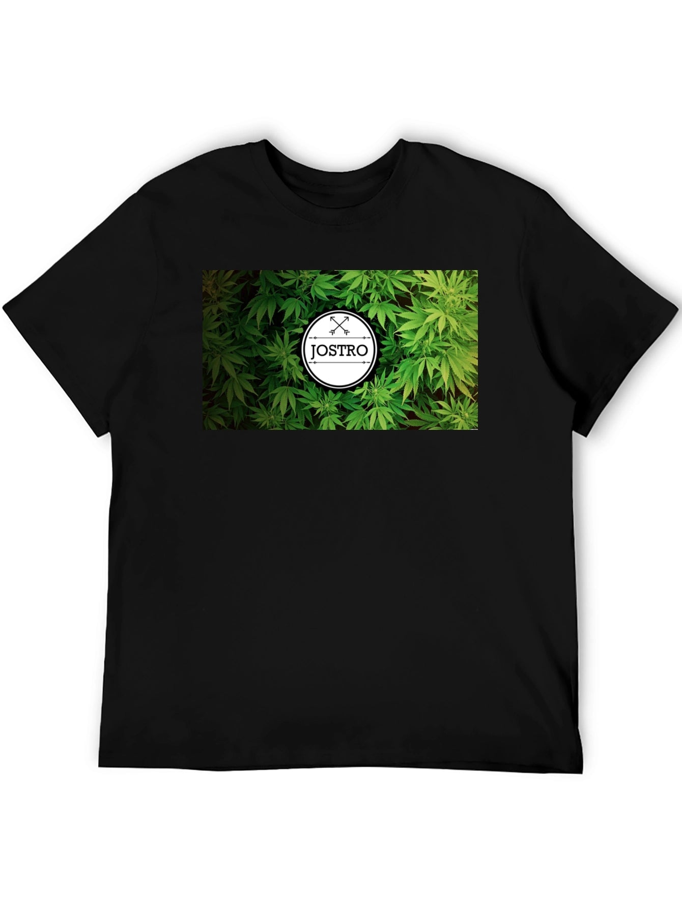 JOSTRO Weed Graphic Black T-Shirt
