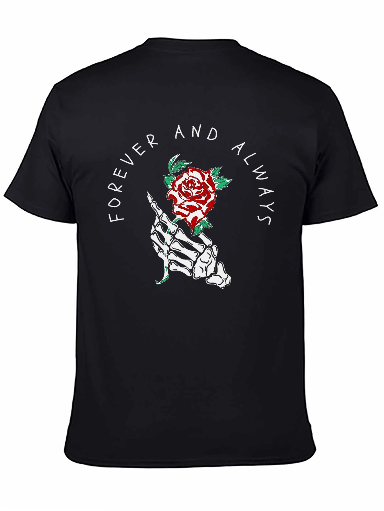 Forever Always Rose Skeleton Hand T-Shirt