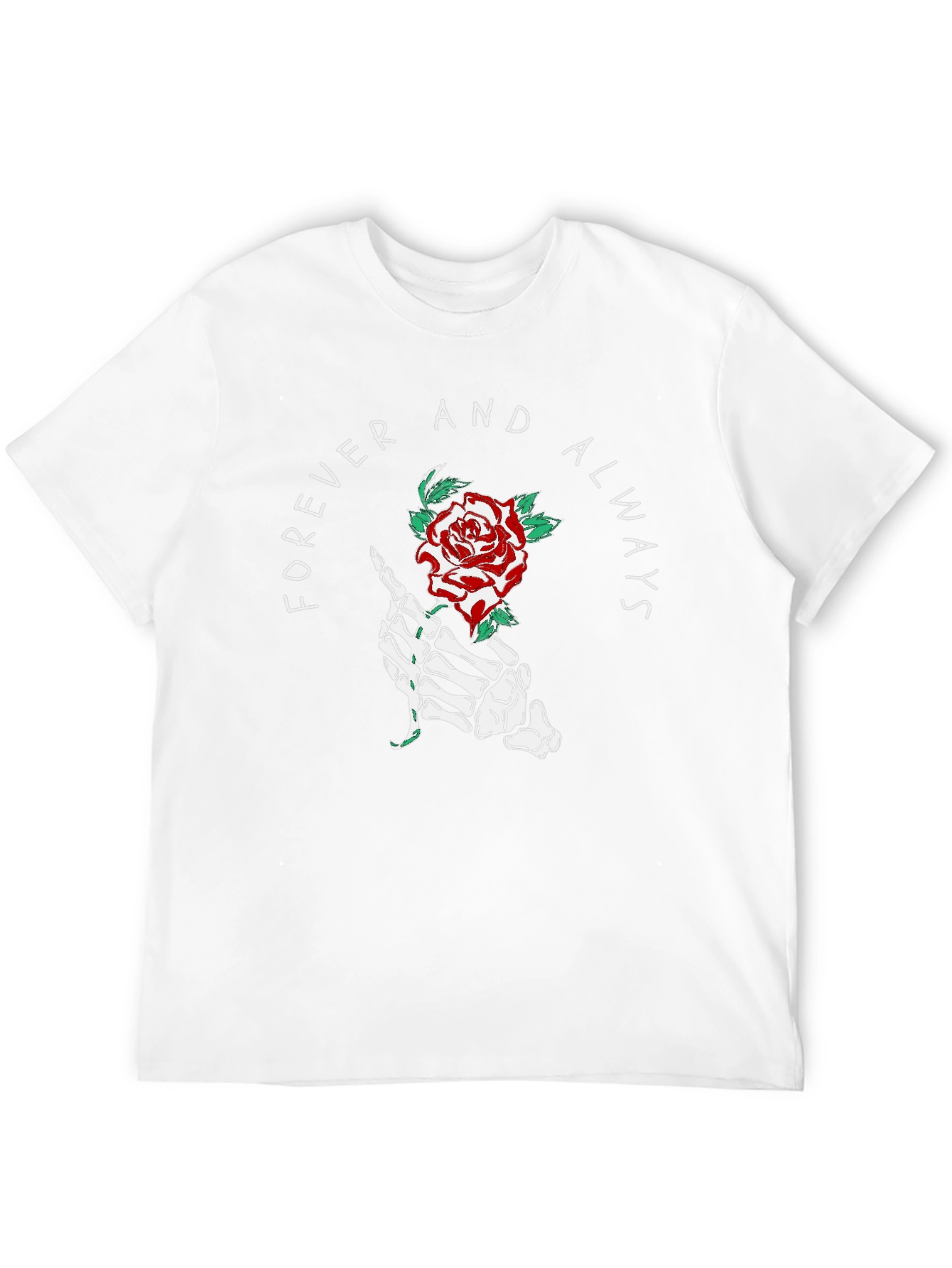 Forever Always Rose Skeleton Hand T-Shirt